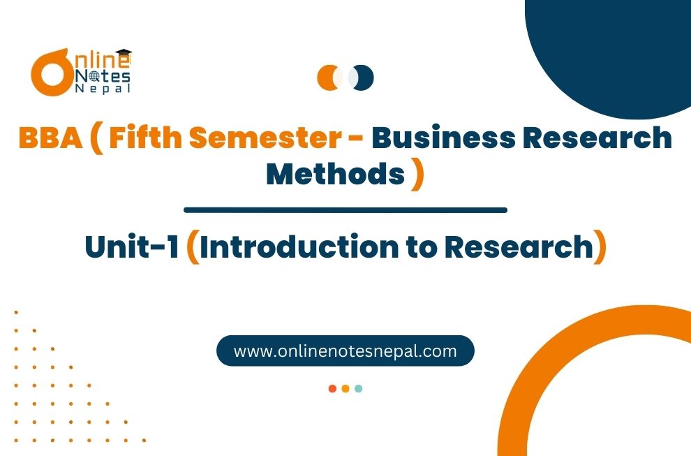 Unit 1: Introduction to Research - Business Research Methods | Fifth Semester Photo